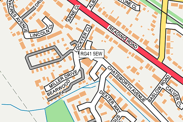 RG41 5EW map - OS OpenMap – Local (Ordnance Survey)