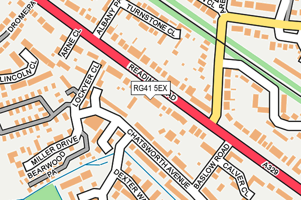 RG41 5EX map - OS OpenMap – Local (Ordnance Survey)