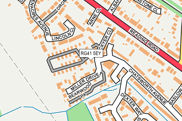 RG41 5EY map - OS OpenMap – Local (Ordnance Survey)
