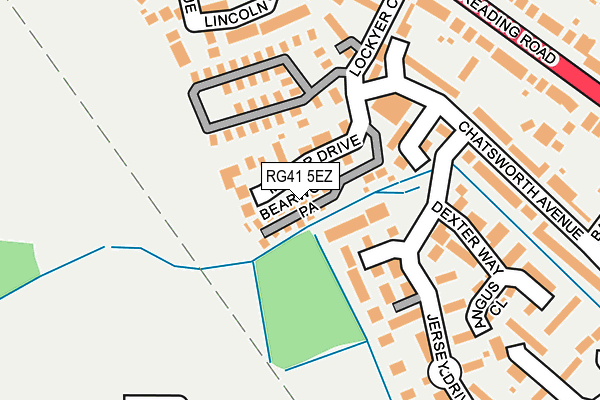 RG41 5EZ map - OS OpenMap – Local (Ordnance Survey)