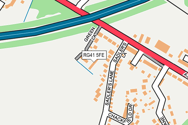 RG41 5FE map - OS OpenMap – Local (Ordnance Survey)