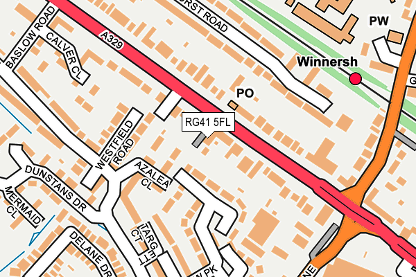 RG41 5FL map - OS OpenMap – Local (Ordnance Survey)