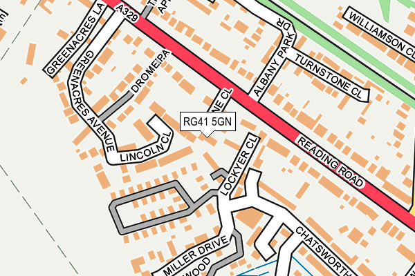 RG41 5GN map - OS OpenMap – Local (Ordnance Survey)