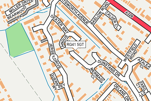 RG41 5GT map - OS OpenMap – Local (Ordnance Survey)