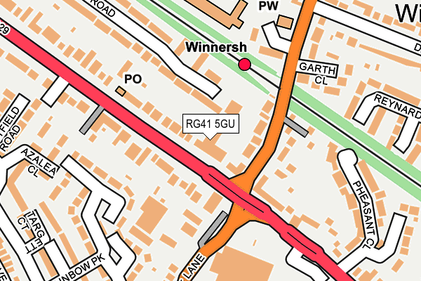 RG41 5GU map - OS OpenMap – Local (Ordnance Survey)