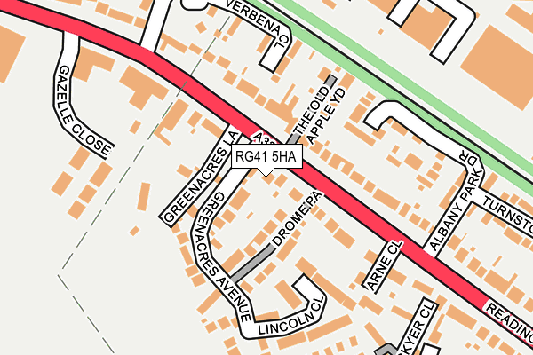 RG41 5HA map - OS OpenMap – Local (Ordnance Survey)