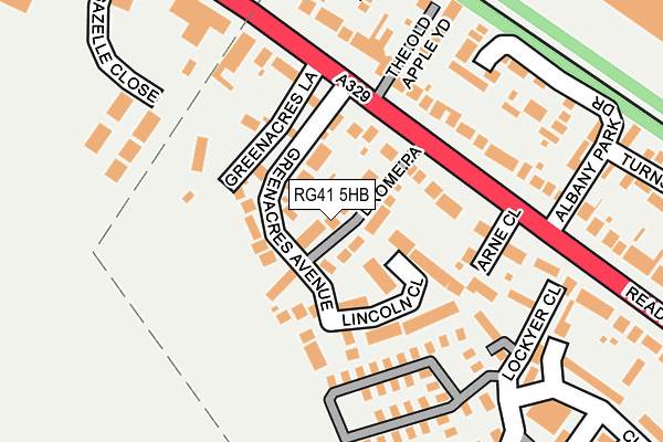RG41 5HB map - OS OpenMap – Local (Ordnance Survey)