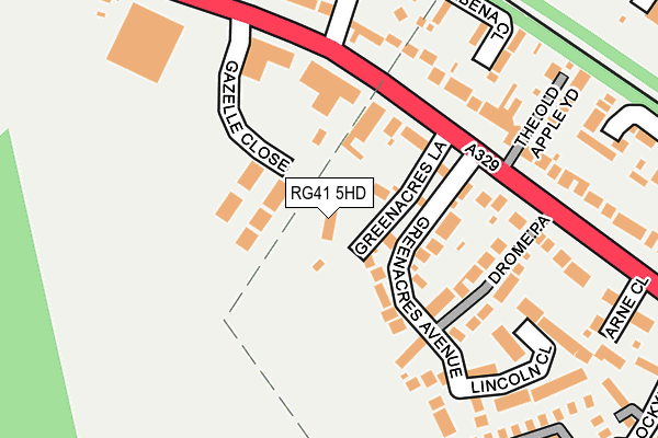 RG41 5HD map - OS OpenMap – Local (Ordnance Survey)