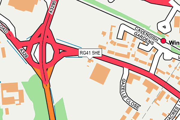 RG41 5HE map - OS OpenMap – Local (Ordnance Survey)