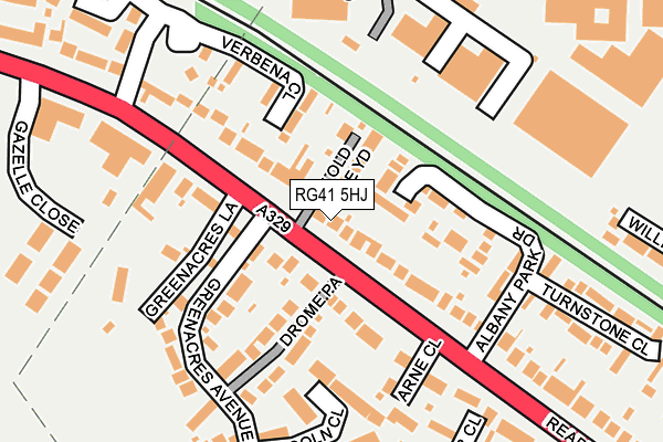 RG41 5HJ map - OS OpenMap – Local (Ordnance Survey)