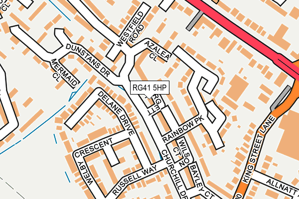 RG41 5HP map - OS OpenMap – Local (Ordnance Survey)