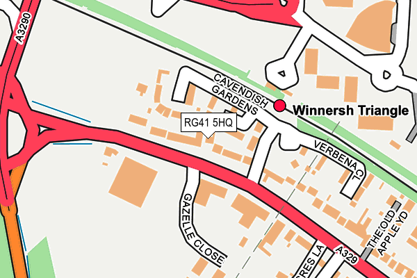 RG41 5HQ map - OS OpenMap – Local (Ordnance Survey)