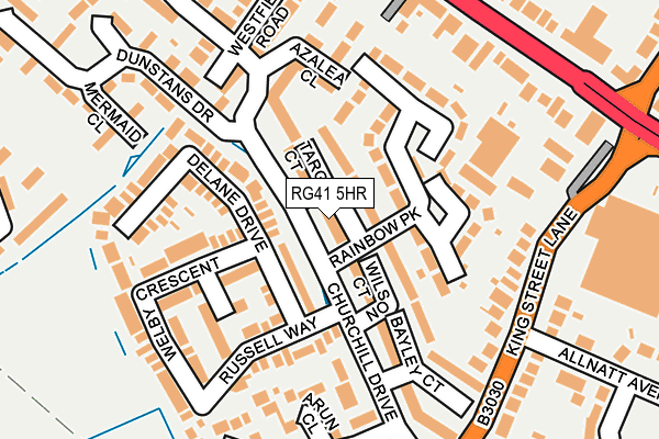 RG41 5HR map - OS OpenMap – Local (Ordnance Survey)