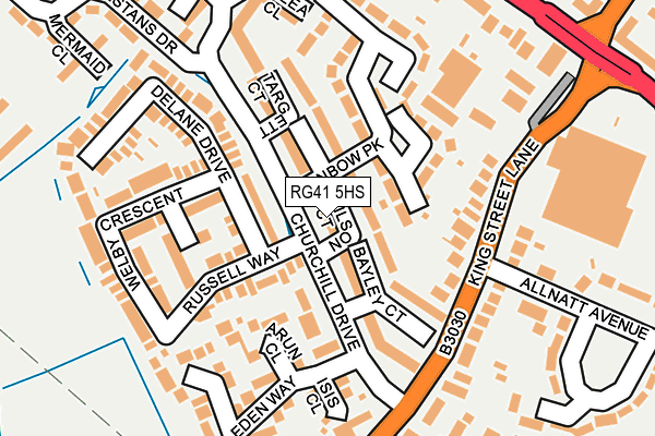 RG41 5HS map - OS OpenMap – Local (Ordnance Survey)
