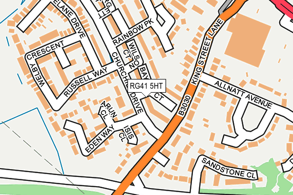 RG41 5HT map - OS OpenMap – Local (Ordnance Survey)