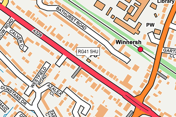 RG41 5HU map - OS OpenMap – Local (Ordnance Survey)