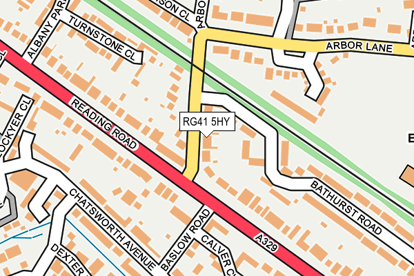 RG41 5HY map - OS OpenMap – Local (Ordnance Survey)
