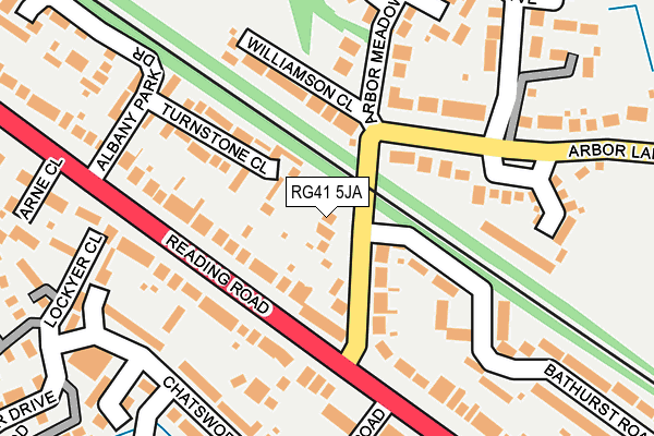 RG41 5JA map - OS OpenMap – Local (Ordnance Survey)