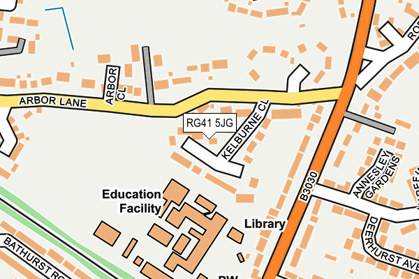 RG41 5JG map - OS OpenMap – Local (Ordnance Survey)
