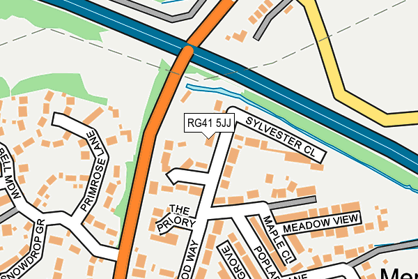 RG41 5JJ map - OS OpenMap – Local (Ordnance Survey)