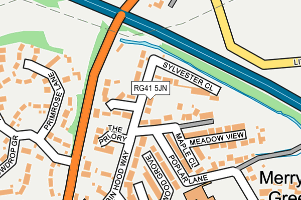 RG41 5JN map - OS OpenMap – Local (Ordnance Survey)