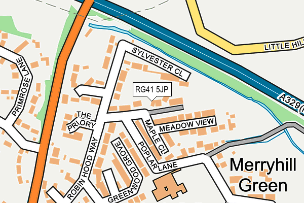 RG41 5JP map - OS OpenMap – Local (Ordnance Survey)