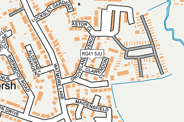 RG41 5JU map - OS OpenMap – Local (Ordnance Survey)