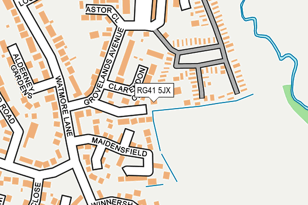 RG41 5JX map - OS OpenMap – Local (Ordnance Survey)