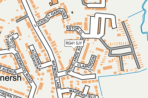 RG41 5JY map - OS OpenMap – Local (Ordnance Survey)