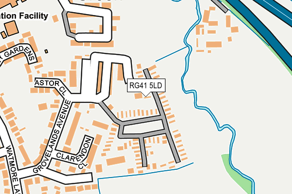 RG41 5LD map - OS OpenMap – Local (Ordnance Survey)