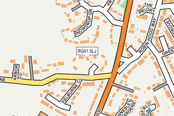 RG41 5LJ map - OS OpenMap – Local (Ordnance Survey)