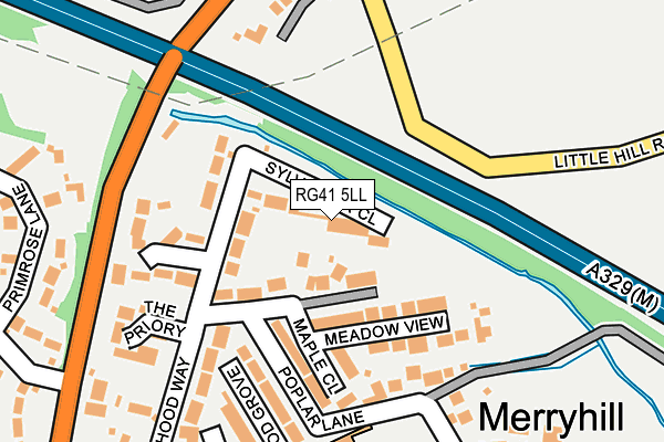 RG41 5LL map - OS OpenMap – Local (Ordnance Survey)