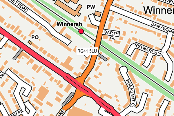 RG41 5LU map - OS OpenMap – Local (Ordnance Survey)