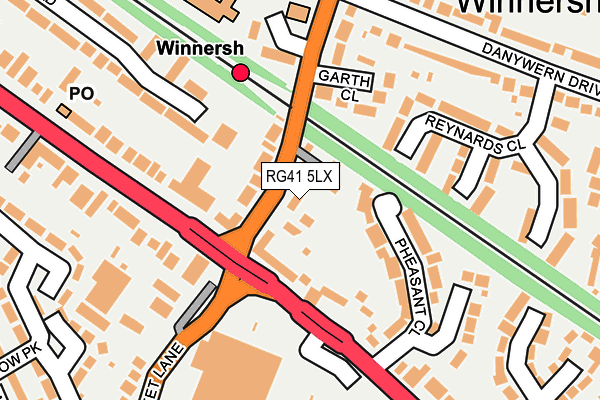 RG41 5LX map - OS OpenMap – Local (Ordnance Survey)