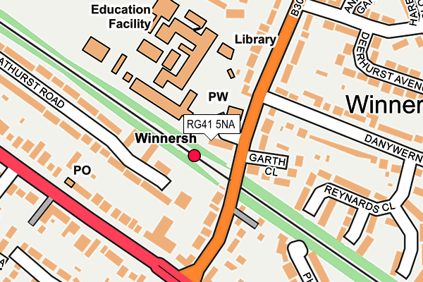 RG41 5NA map - OS OpenMap – Local (Ordnance Survey)