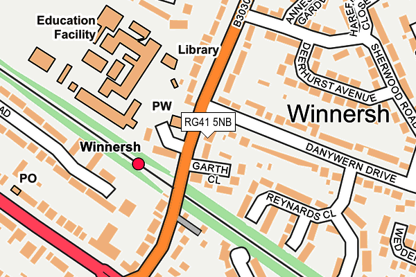 RG41 5NB map - OS OpenMap – Local (Ordnance Survey)