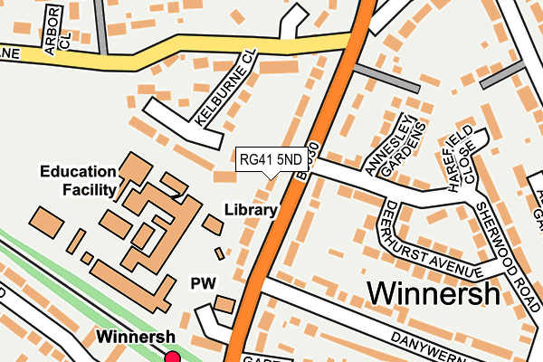 RG41 5ND map - OS OpenMap – Local (Ordnance Survey)