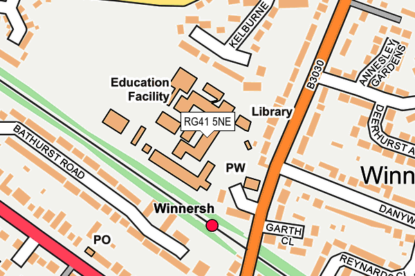 RG41 5NE map - OS OpenMap – Local (Ordnance Survey)