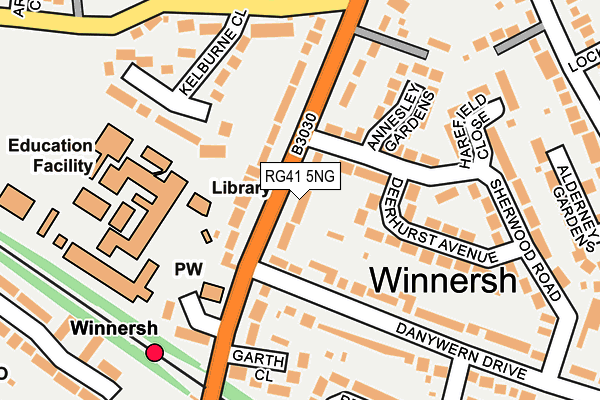 RG41 5NG map - OS OpenMap – Local (Ordnance Survey)