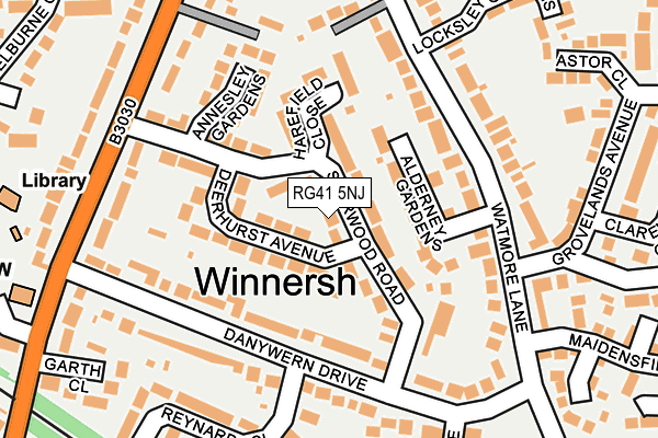 RG41 5NJ map - OS OpenMap – Local (Ordnance Survey)