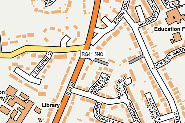 RG41 5NQ map - OS OpenMap – Local (Ordnance Survey)