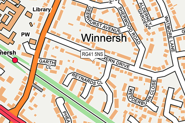 RG41 5NS map - OS OpenMap – Local (Ordnance Survey)