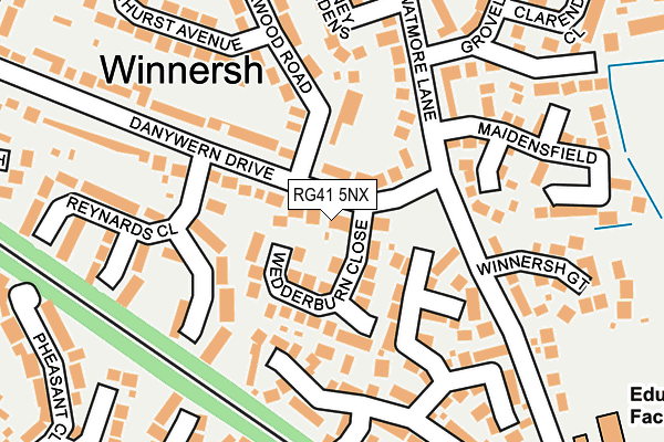 RG41 5NX map - OS OpenMap – Local (Ordnance Survey)