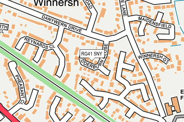 RG41 5NY map - OS OpenMap – Local (Ordnance Survey)