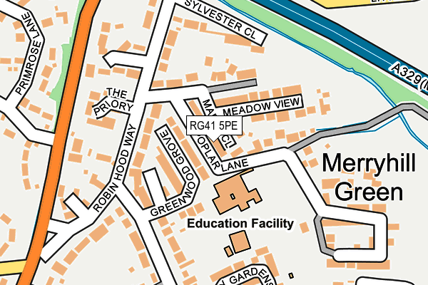 RG41 5PE map - OS OpenMap – Local (Ordnance Survey)