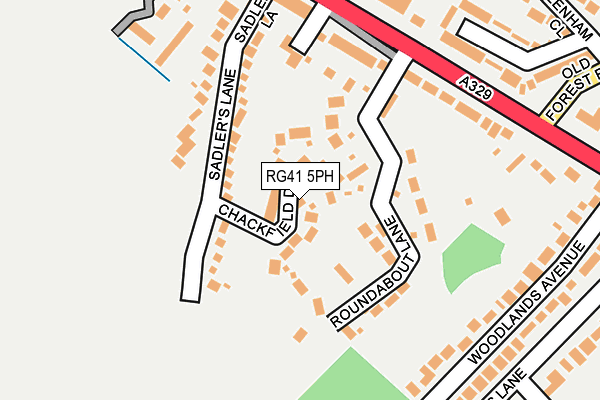 RG41 5PH map - OS OpenMap – Local (Ordnance Survey)