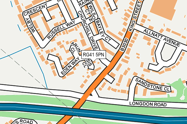 RG41 5PN map - OS OpenMap – Local (Ordnance Survey)