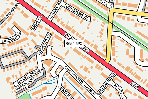 RG41 5PX map - OS OpenMap – Local (Ordnance Survey)