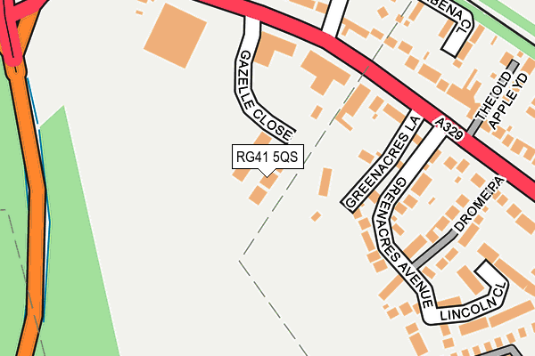 RG41 5QS map - OS OpenMap – Local (Ordnance Survey)