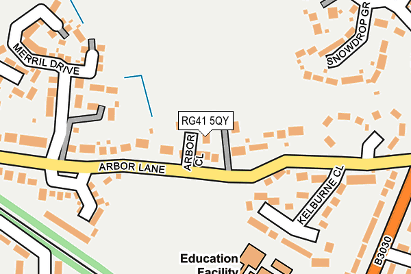 RG41 5QY map - OS OpenMap – Local (Ordnance Survey)